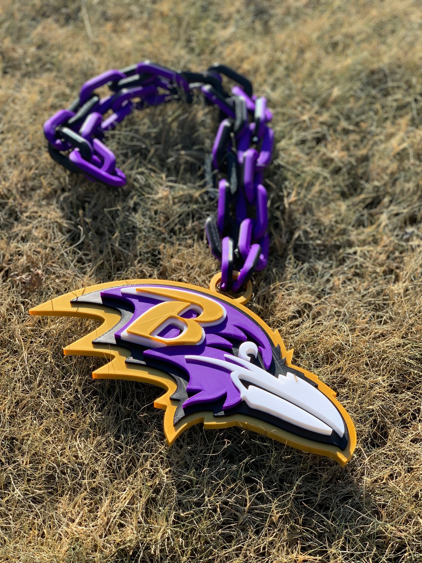 3D Printed Oversized Logo Sports Necklace