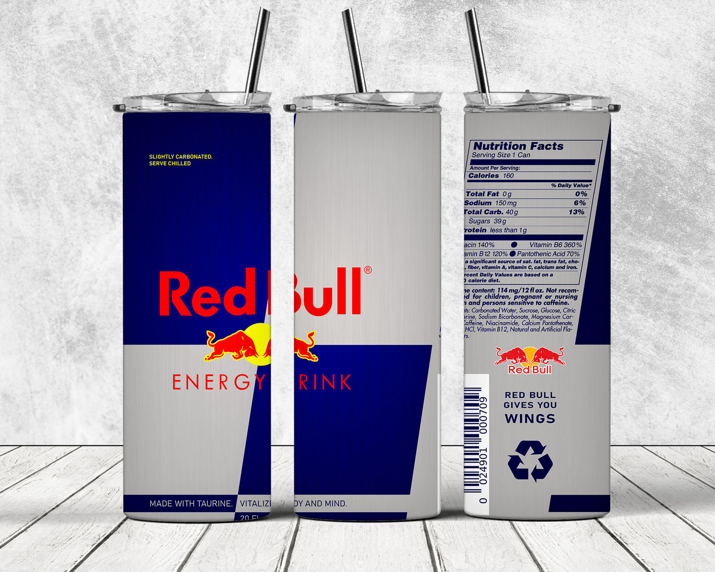 Stainless Steel Red Bull Tumbler